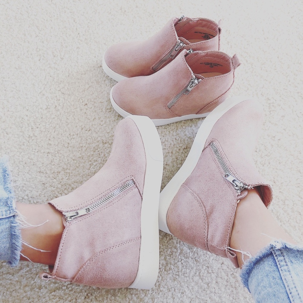 Mommy & me fashion kids wedge sneakers booties - Picture 7 of 7
